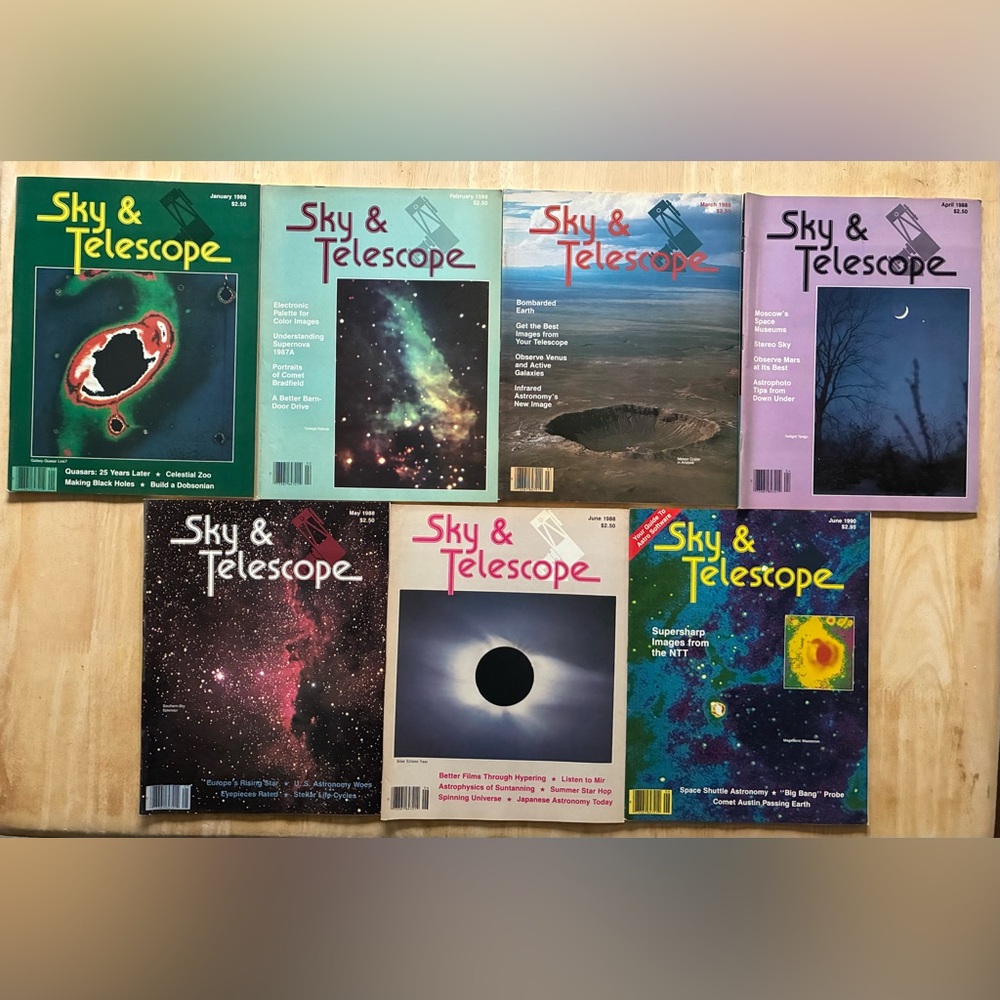 Lot 7: 1988 & 1990 Sky & Telescope Magazines